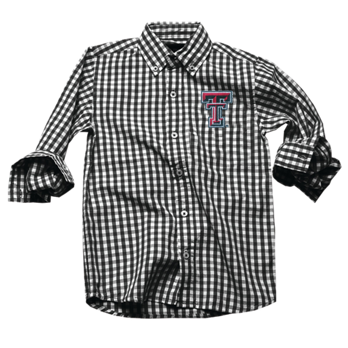 Texas Tech Red Raiders Youth Boys LS Gingham Shirt