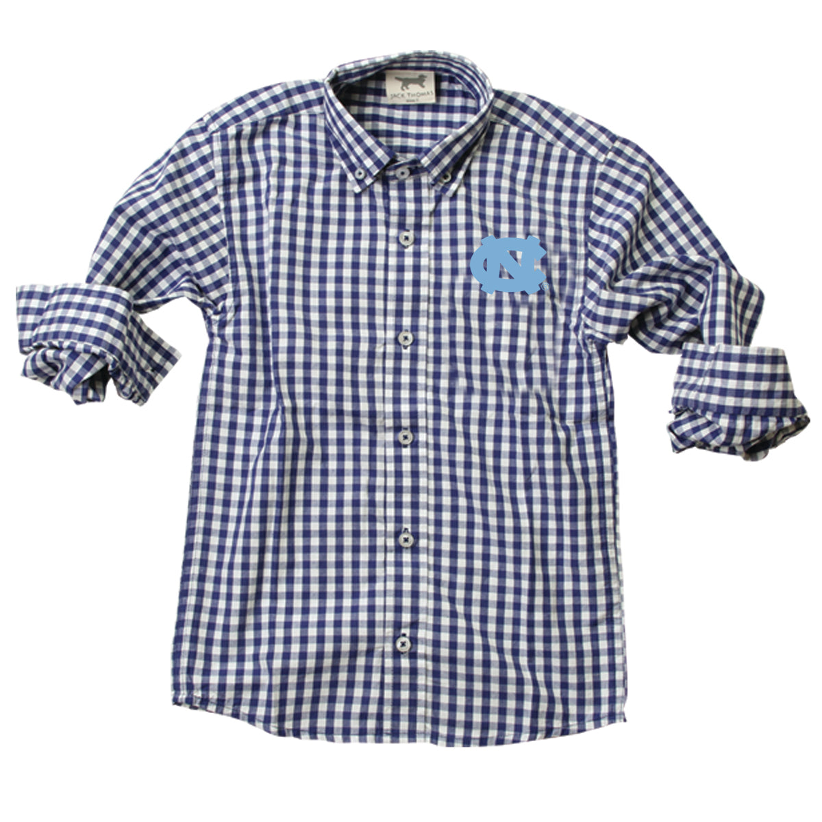 North Carolina Tar Heels Youth Boys LS Gingham Shirt