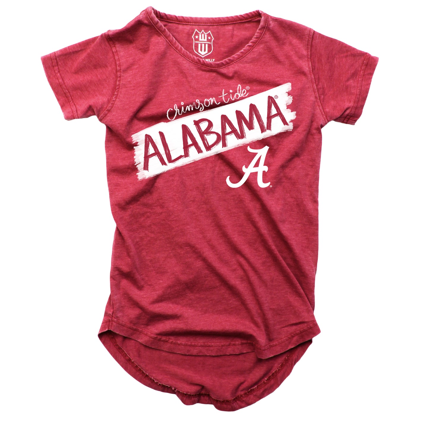 Alabama Crimson Tide Youth Girls Burnout High Low Tee