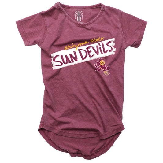 Arizona State Sun Devils NCAA Girls S/S Burnout Tee