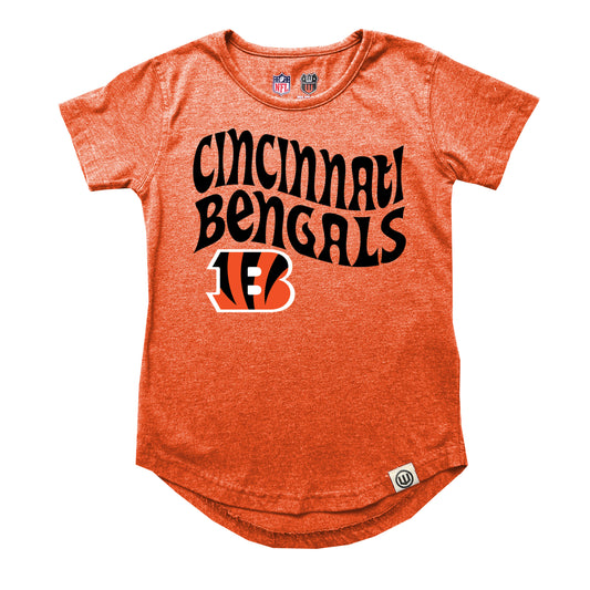 Cincinnati Bengals NFL Girls SS Burn Out Tee Shirt