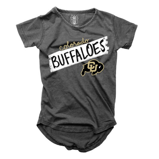 Colorado Buffaloes NCAA Girls S/S Burnout Tee