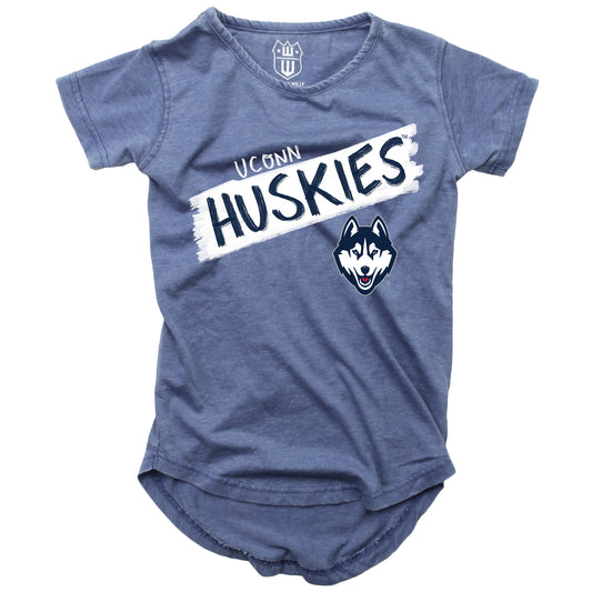 UCONN Huskies NCAA Girls S/S Burnout Tee
