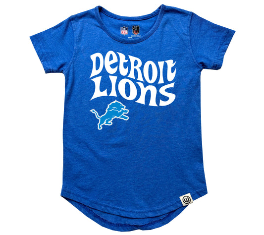 Wes and Willy Detroit Lions NFL Girl's Burnout T-Shirt