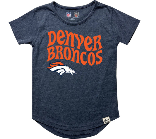 Wes and Willy Denver Broncos NFL Girl's Burnout T-Shirt