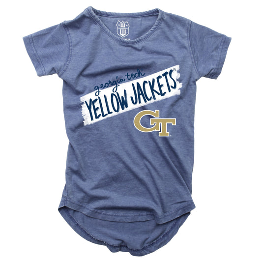 Georgia Tech Yellow Jackets NCAA Girls S/S Burnout Tee