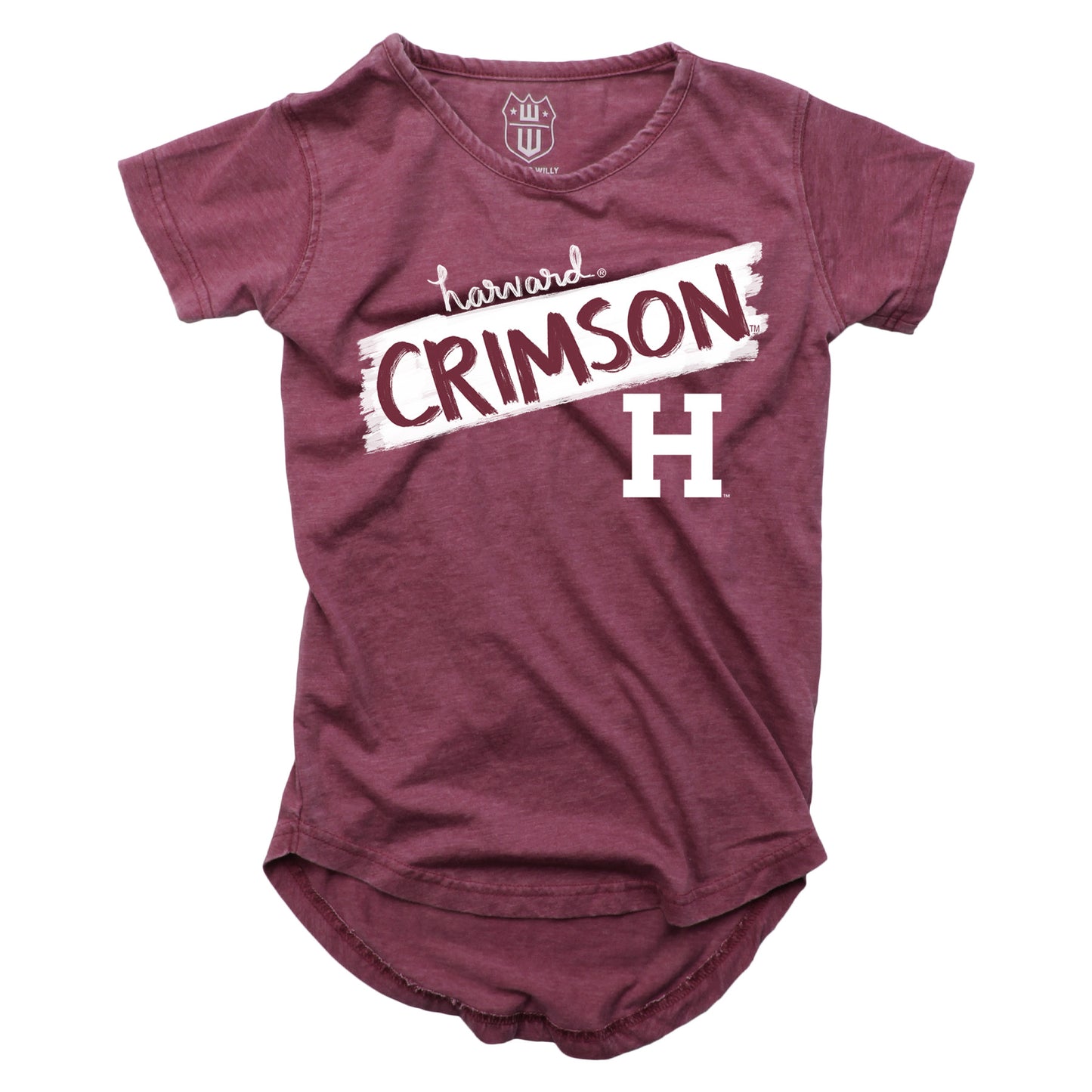 Harvard Crimson NCAA Girls S/S Burnout Tee