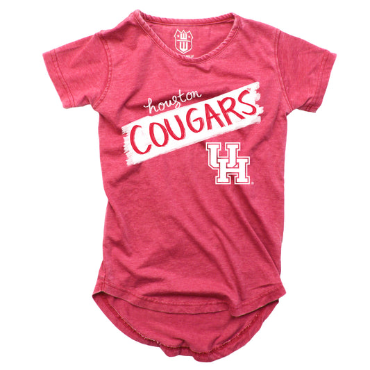 Houston Cougars NCAA Girls S/S Burnout Tee