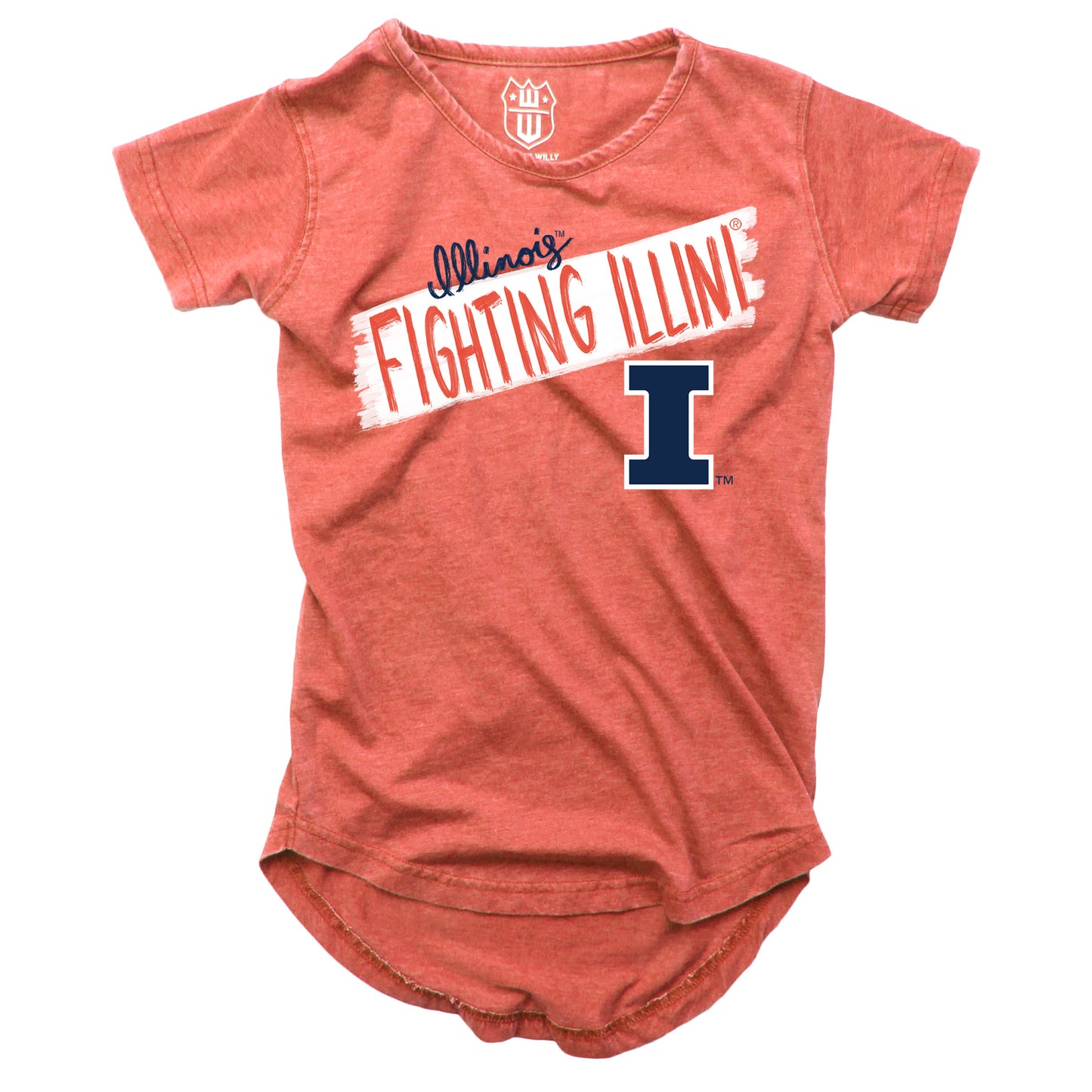 Illinois Fighting Illini NCAA Girls S/S Burnout Tee