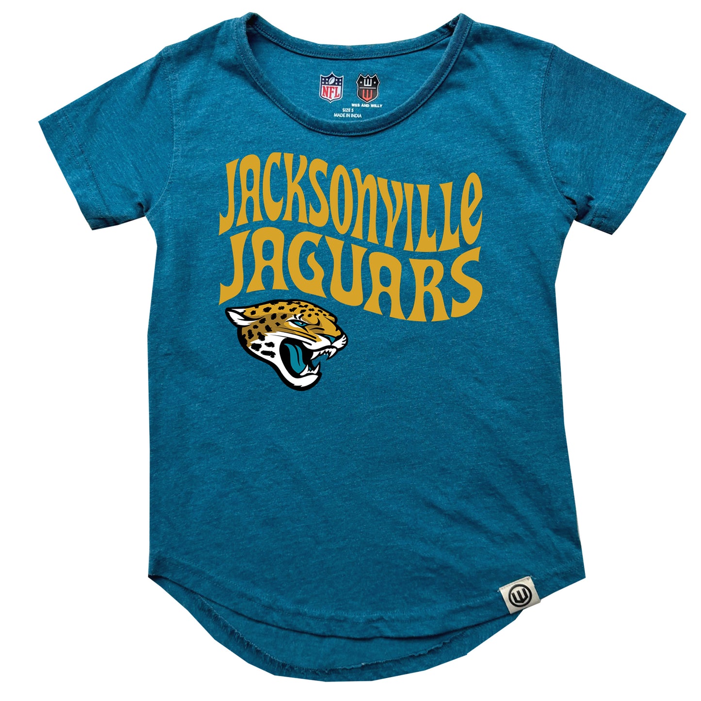 Jacksonville Jaquars NFL Girls SS Burn Out Tee Shirt