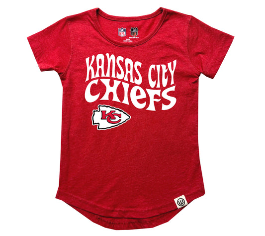 Wes and Willy Kansas City Chiefs NFL Girl's Burnout T-Shirt