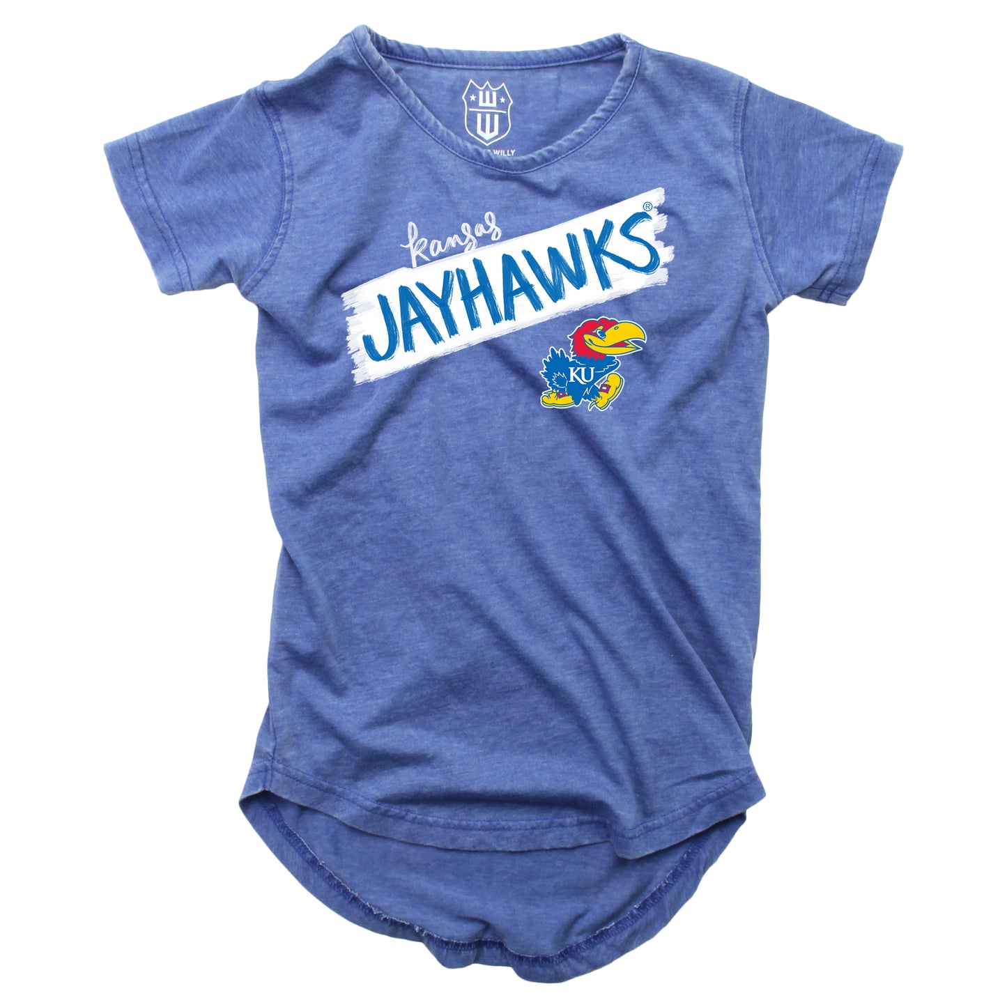 Kansas Jayhawks NCAA Girls S/S Burnout Tee