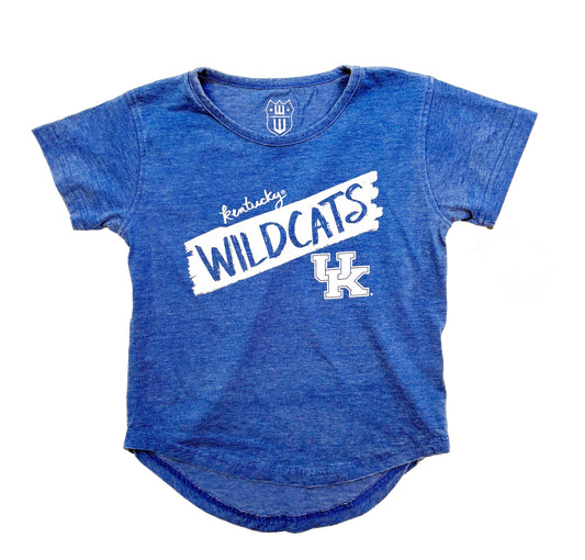 Kentucky Wildcats Youth Girls Burnout High Low Tee