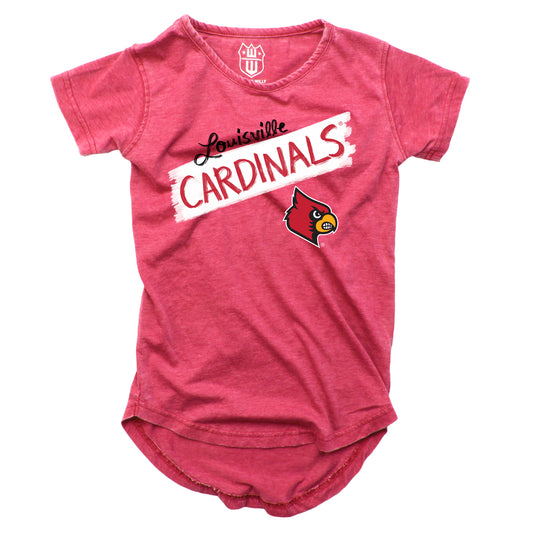 Louisville Cardinals NCAA Girls S/S Burnout Tee