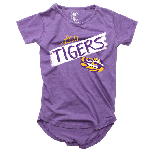 LSU Tigers NCAA Girls S/S Burnout Tee