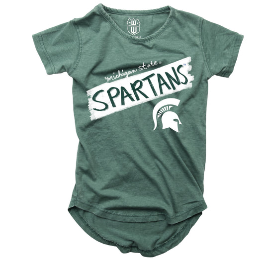 Michigan State Spartans NCAA Girls S/S Burnout Tee
