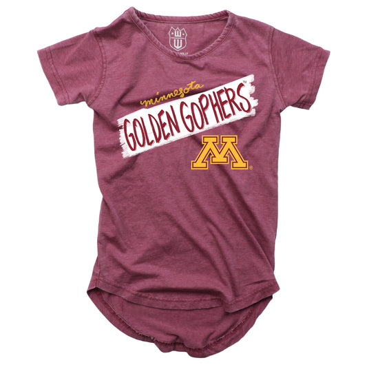 Minnesota Golden Gophers NCAA Girls S/S Burnout Tee