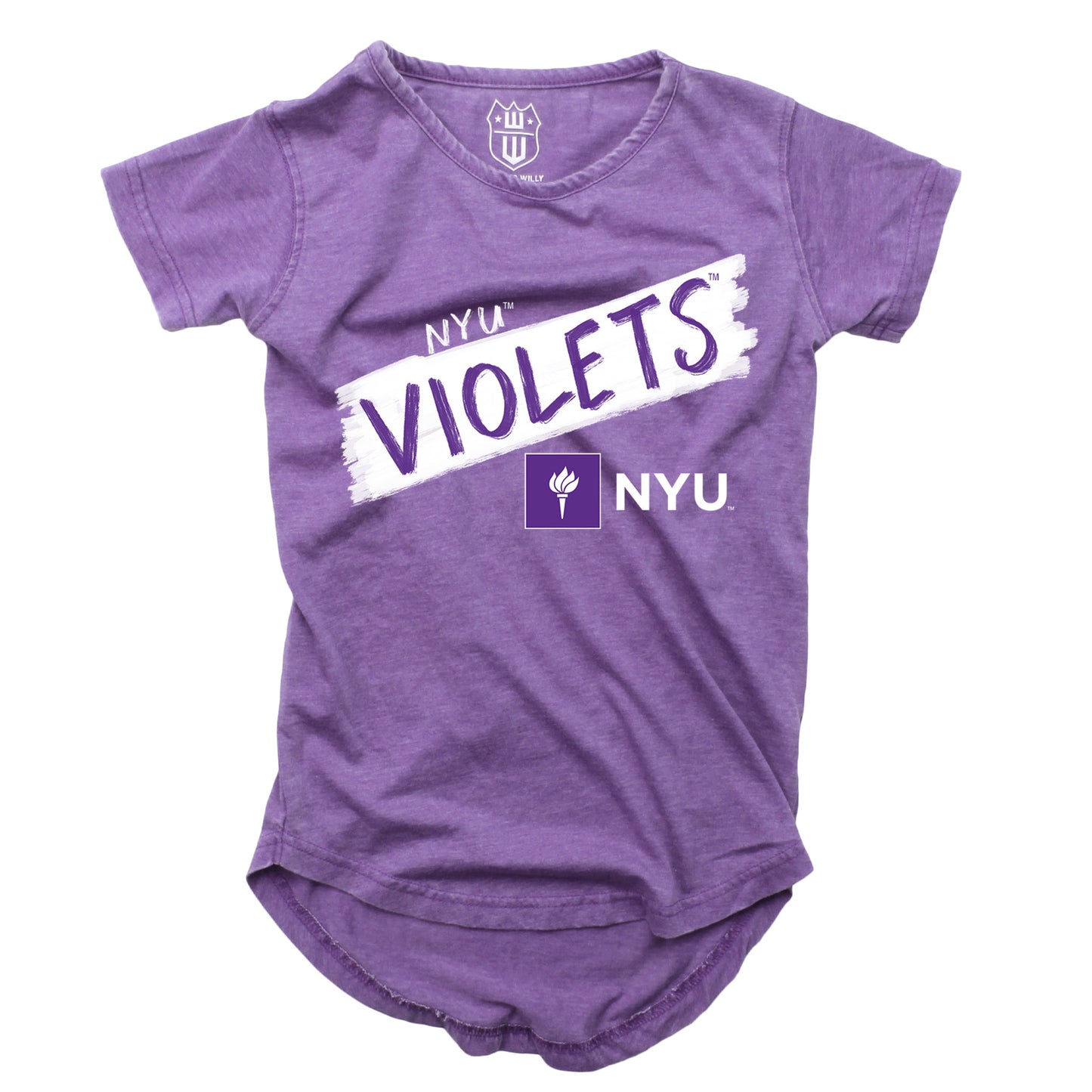 NYU Violets NCAA Girls S/S Burnout Tee