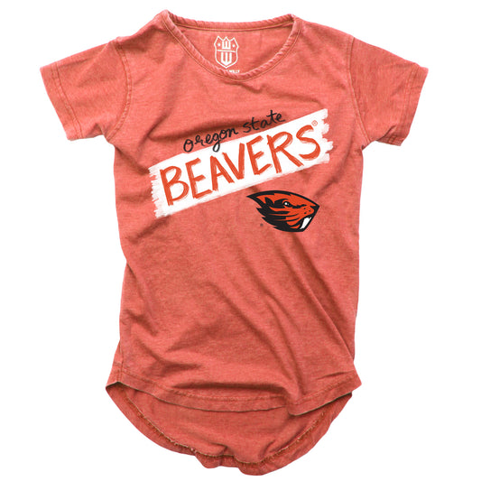 Oregon State Beavers NCAA Girls S/S Burnout Tee