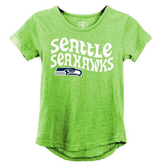 Seattle Seahawks NFL Girls SS Burn Out Tee Shirt