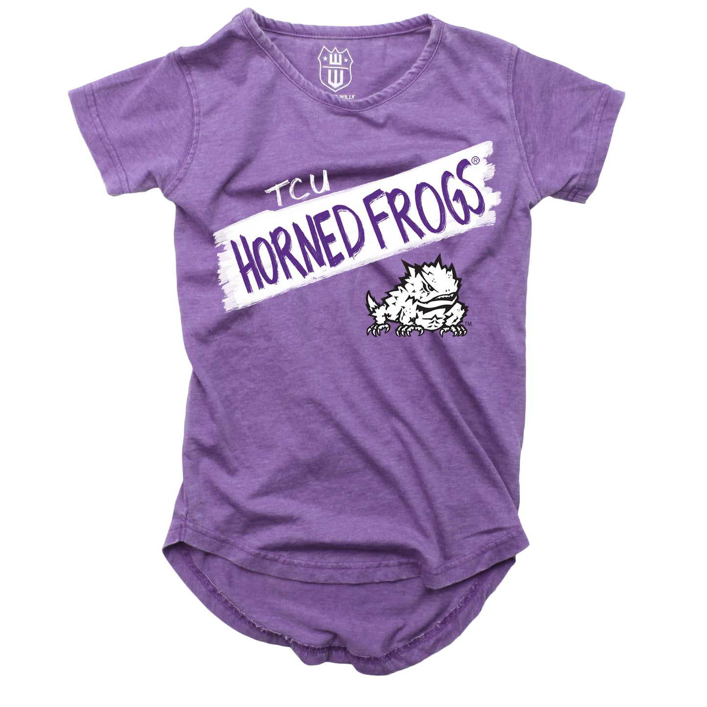 TCU Horned Frogs NCAA Girls S/S Burnout Tee