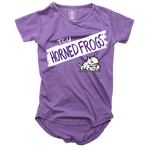 TCU Horned Frogs NCAA Girls S/S Burnout Tee
