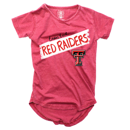 Texas Tech Red Raiders NCAA Girls S/S Burnout Tee