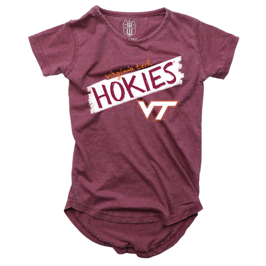 Virginia Tech Hokies NCAA Girls S/S Burnout Tee