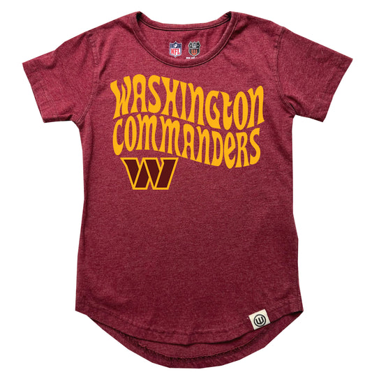 Washington Commanders NFL Girls SS Burn Out Tee Shirt