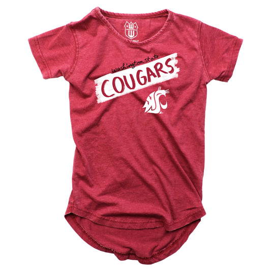 Washington State Cougars NCAA Girls S/S Burnout Tee