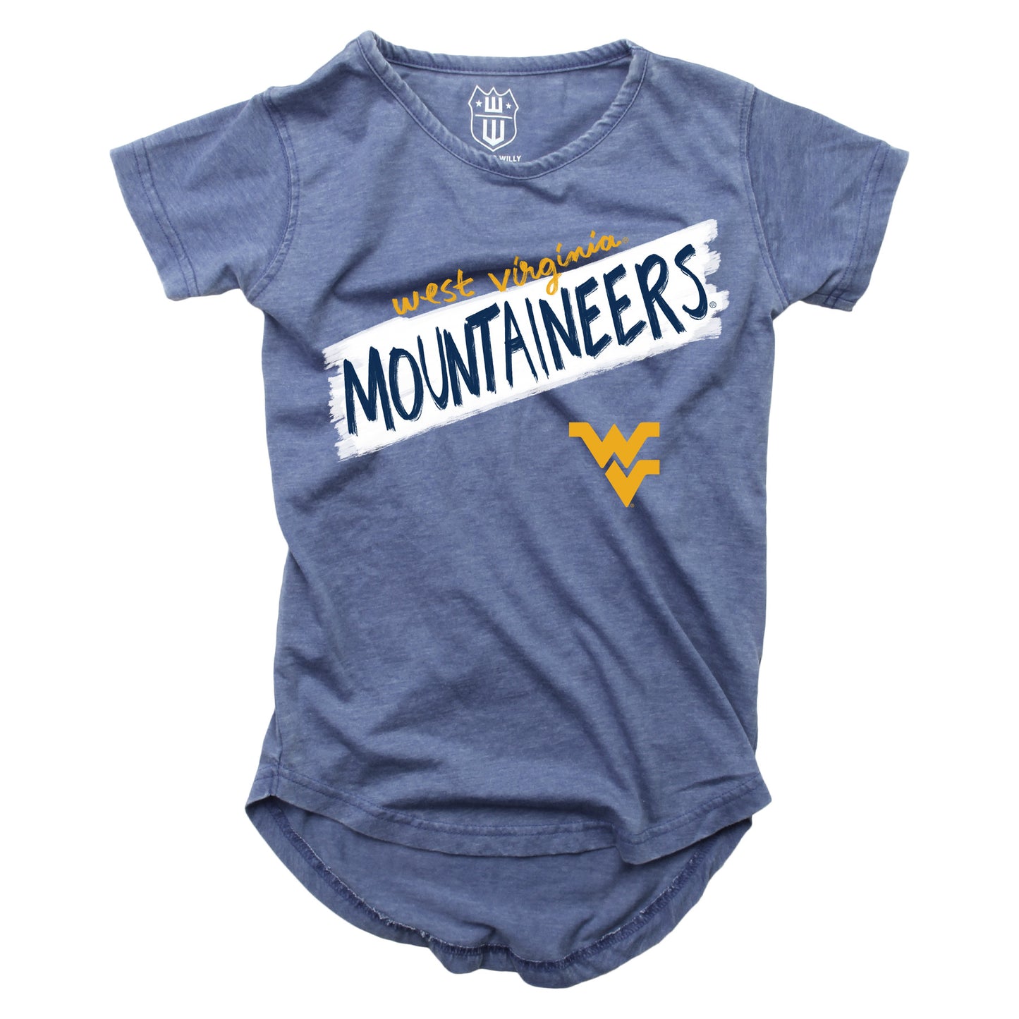 Virginia-Mountaineers NCAA Girls S/S Burnout Tee West