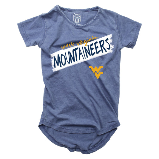 Virginia-Mountaineers NCAA Girls S/S Burnout Tee West