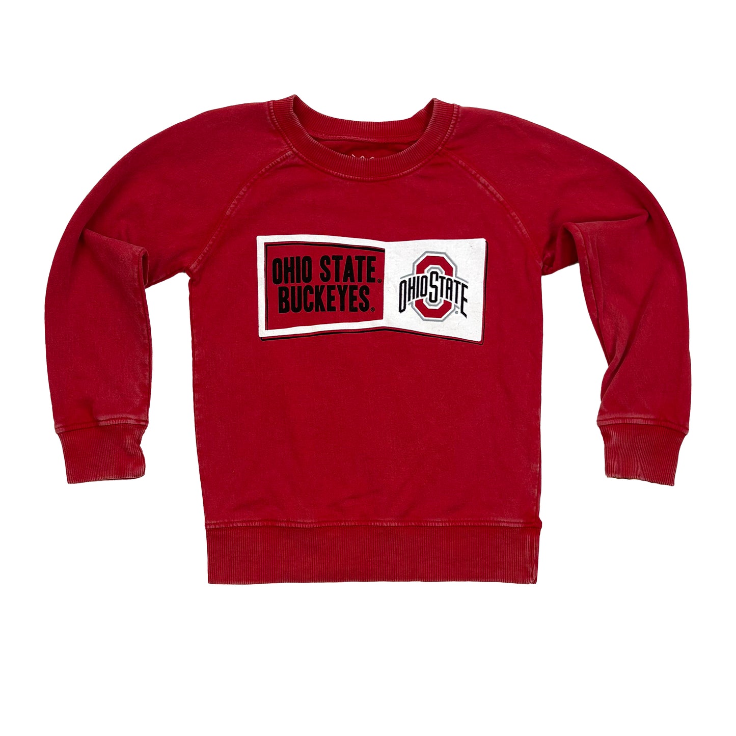 Ohio State Buckeyes Youth Faded Fleece Raglan