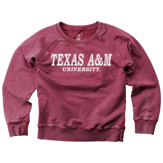 Texas A&M Aggies Youth Faded Raglan Fleece