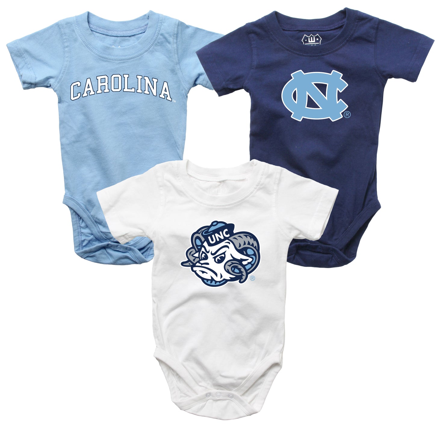 North Carolina Tar Heels Infant SS Hopper 3 Pack