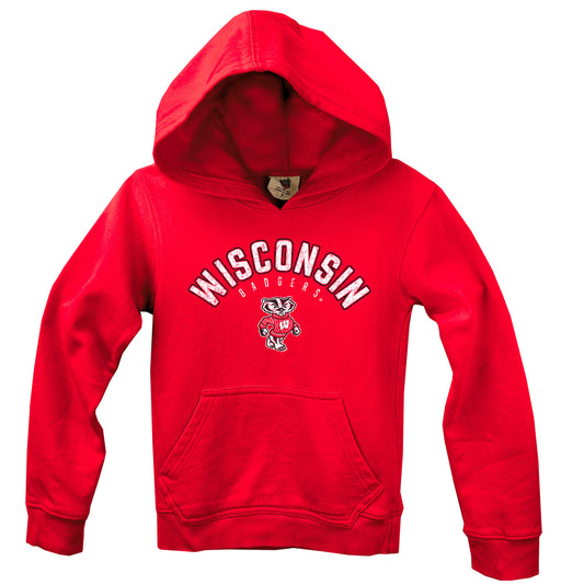 NCAA Kids Fleece Hoodie-Wisconsin Badgers