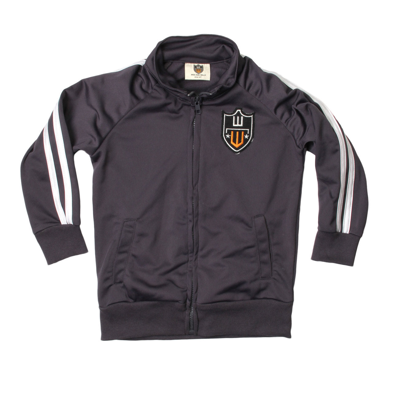 Youth Gray Performance Track Jacket