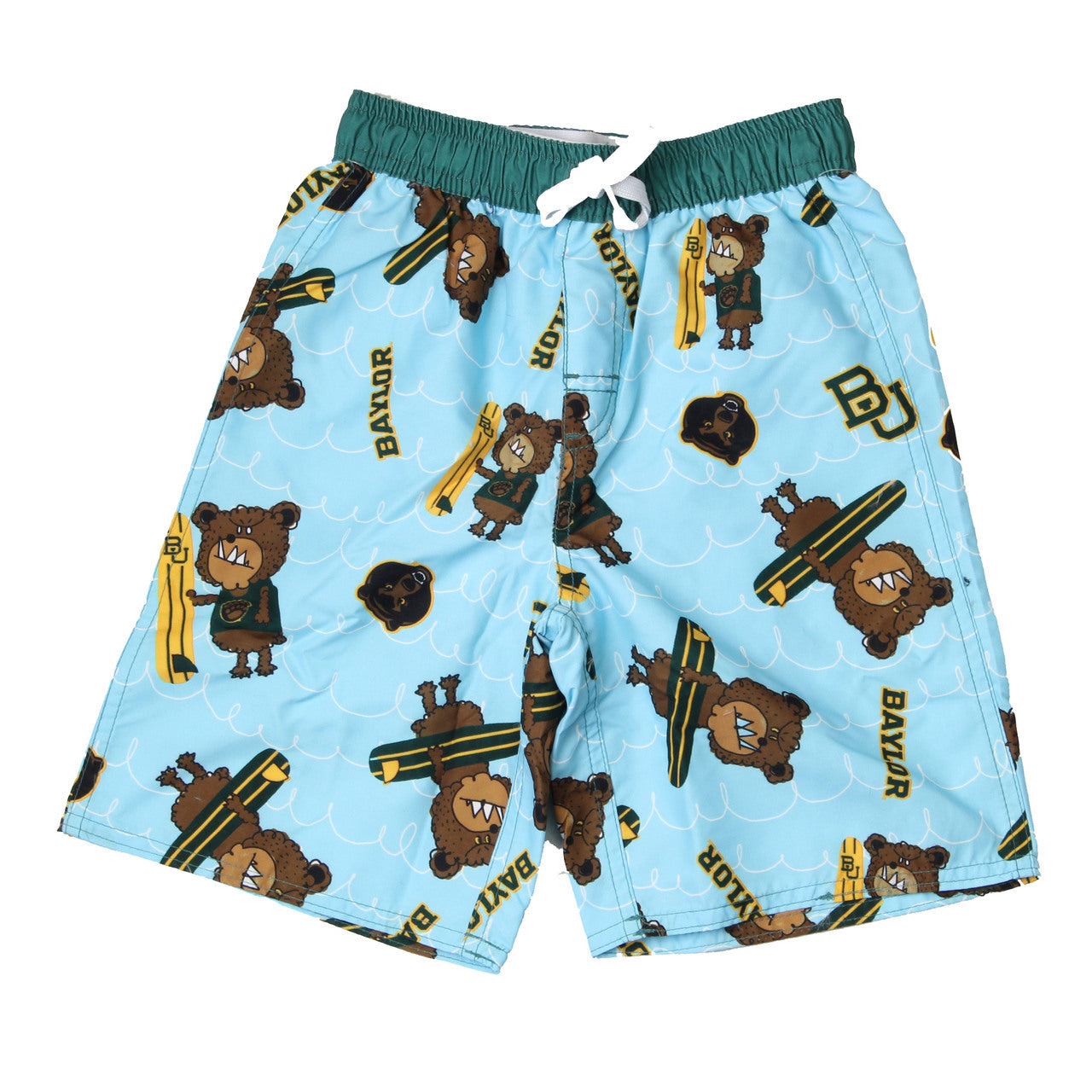 Baylor Bears Youth Boys Caricature Swim Trunks