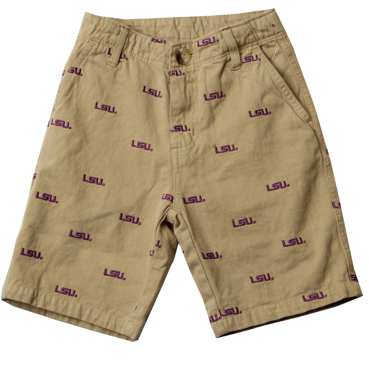 LSU Tigers Youth Boys Embroidered Twill Short