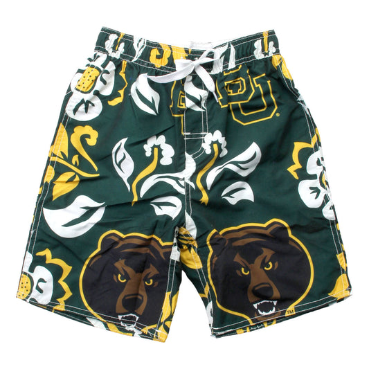 Baylor Bears Youth Boys Floral Swim Trunk