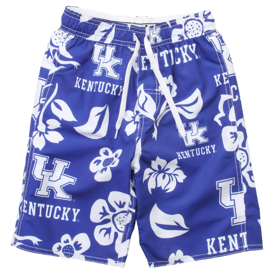 Kentucky Wildcats  Youth Floral Swim Trunks