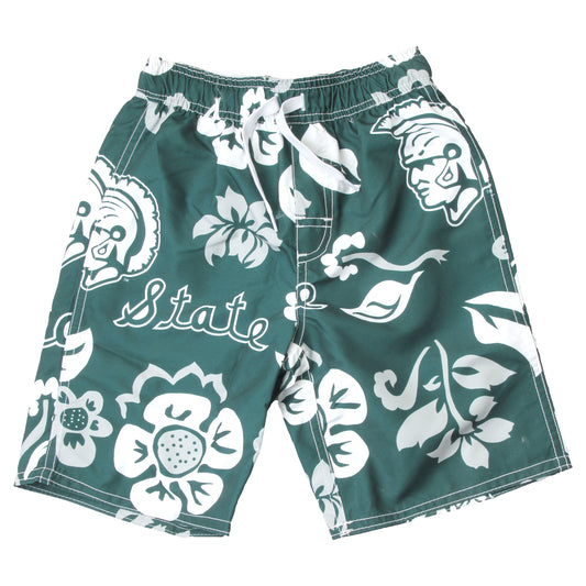 Michigan State Spartans Youth Boys Floral Trunks