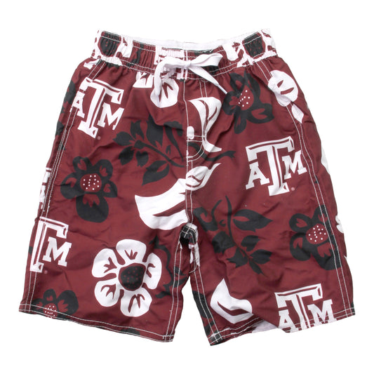 Texas A&M Aggies  Youth Floral Swim Trunks