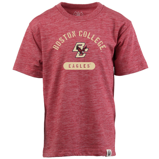 Boston College Eagles NCAA Kids S/S Cloudy Yarn Tee