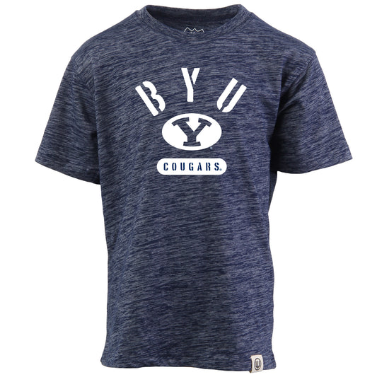 Brigham Young Cougars NCAA Kids S/S Cloudy Yarn Tee