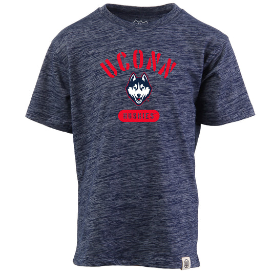 UCONN Huskies NCAA Kids S/S Cloudy Yarn Tee
