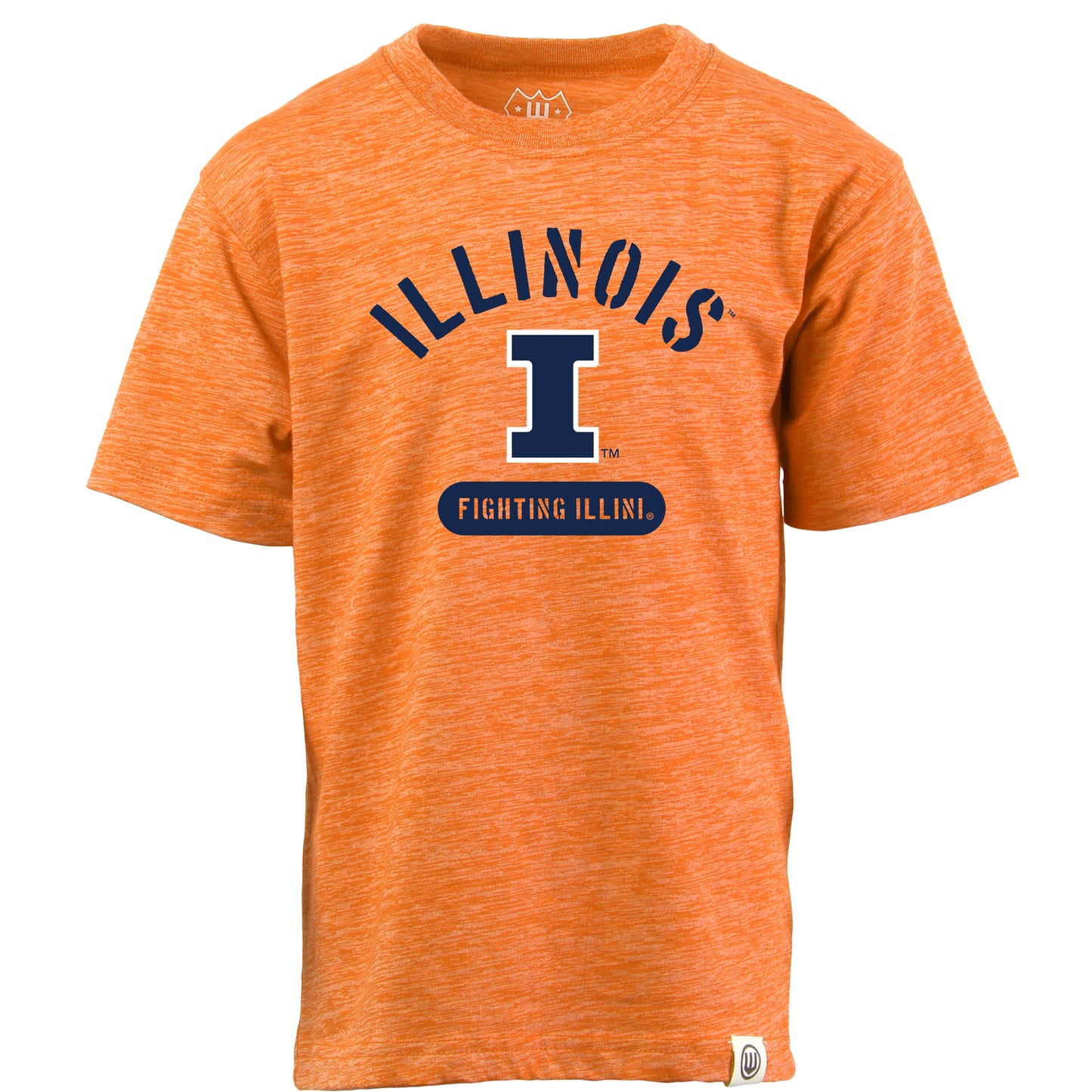 Illinois Fighting Illini NCAA Kids S/S Cloudy Yarn Tee