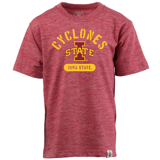 Iowa State Cyclones NCAA Kids S/S Cloudy Yarn Tee