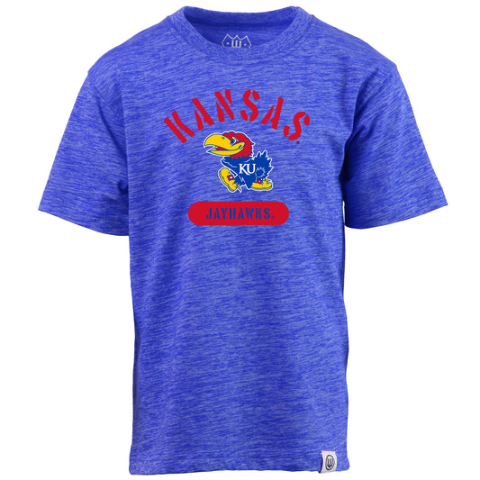 Kansas Jayhawks NCAA Kids S/S Cloudy Yarn Tee