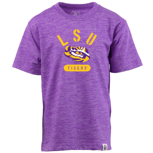 LSU Tigers NCAA Kids S/S Cloudy Yarn Tee